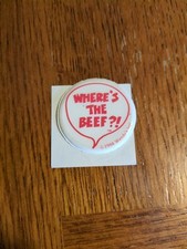 Vintage Wendy's Where's The Beef Advertising Puffy Sticker 1984