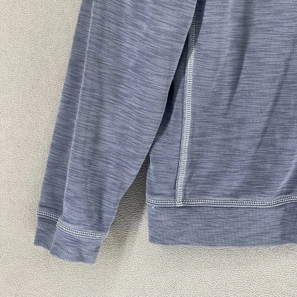 Tommy Bahama Montego Beach 全拉链运动衫男式 L 灰色刺绣标志 — 第 3/4 张图片