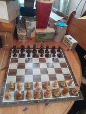Chavet Vintage Chess Pieces Set,'Jeux D'echees En-Buis',Felted,Lacquered-709TBLT