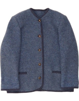VINTAGE Damen Blazer Sakko 5 Knöpfe UK 18 XL Blau BF09