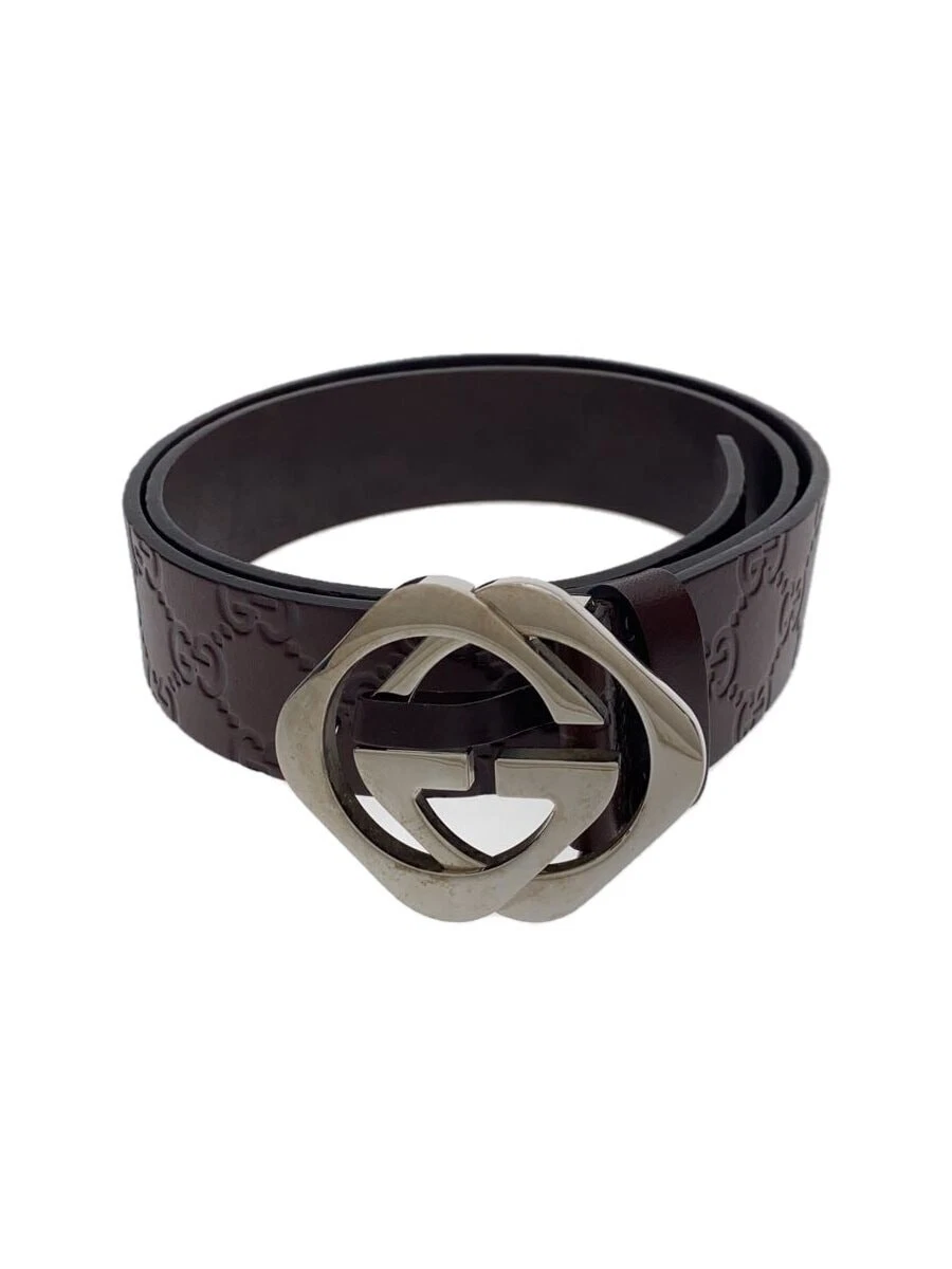 GUCCI Ceinture Cuir BRW Homme 182320・497717・85・34 