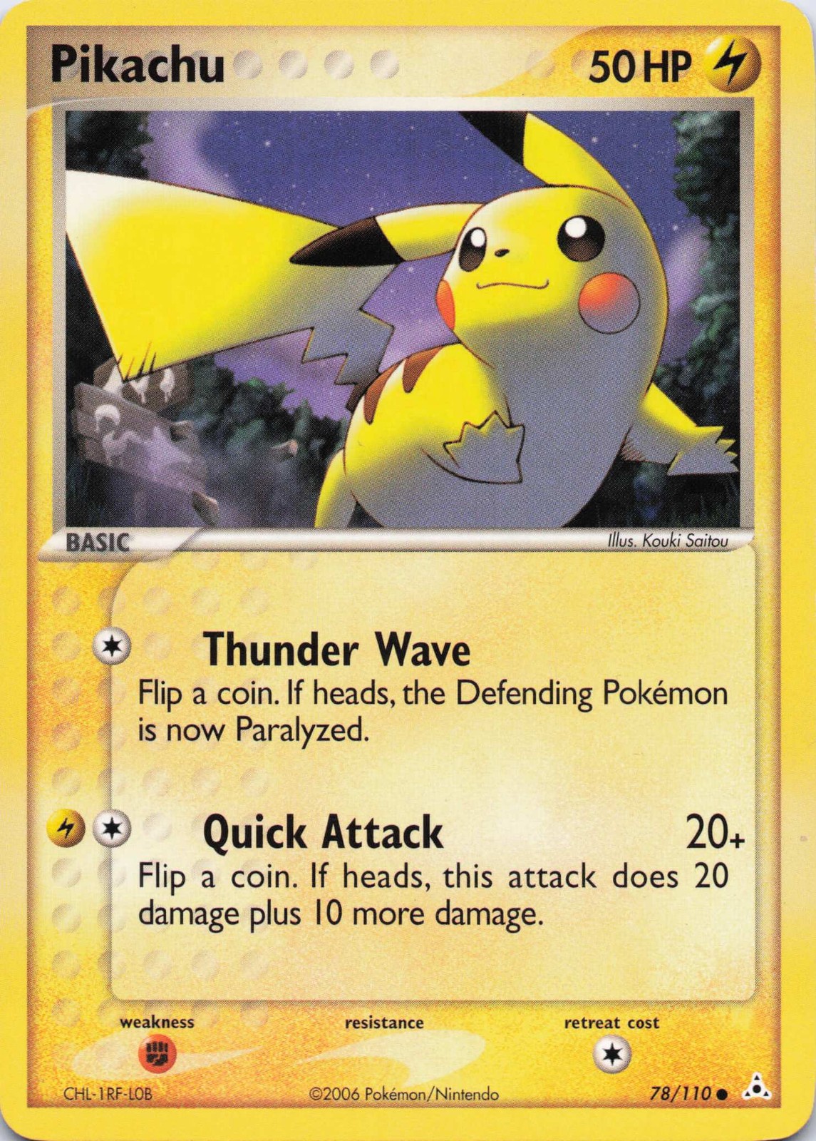 Pikachu Common Regular Holon Phantoms 78/110 NM