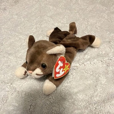 Ty Beanie Babies Pounce Cat 1997 Retired Original with Tags (Sharpie on Tag)