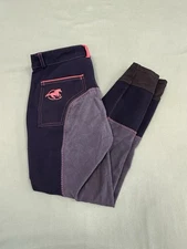 Preowned Piper by smartpak pants 26R Pink / Blue Girls Riding Pants