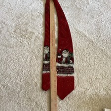 Christmas Tie   Yule Tie Greetings  Hallmark Inc. EUC Red,candy Canes Santa