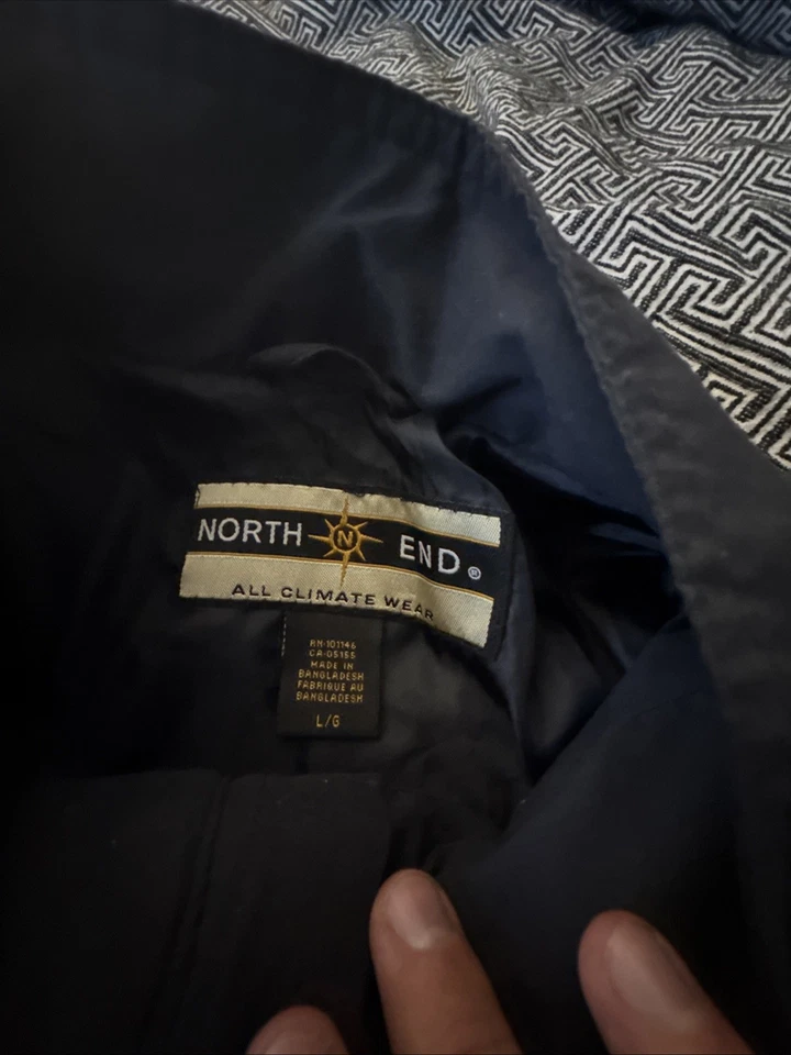 Jaqueta de futebol americano NFL vintage ex-alunos de golfe North End grande quarto de zíper  - Imagem 4 de 4