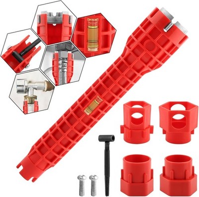 14-In-1 Multi Functional Wrench Faucet Sink Installer Tool for Toilets and Kitch