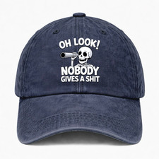Oh Look Nobody Gives a Sh t Hat Funny Skeleton Baseball Cap Sarcastic Joke Gift