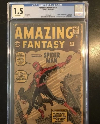 Marvel Comics Amazing Fantasy #15 CGC 1.5 1962 First Spider-Man Appearance