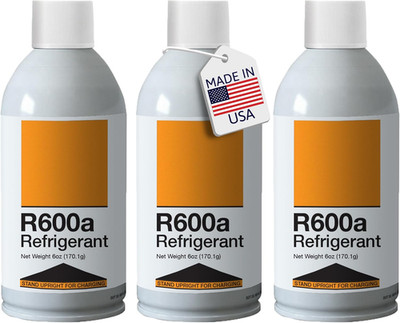 R600A Refrigerant - Upright Charging Self Sealing Can - 6Oz Can - R6