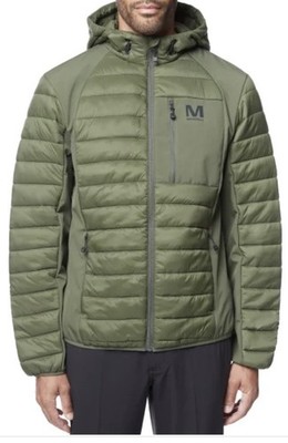 Merrell Men's Hooded Mixed Media Puffer Softshell Jacket