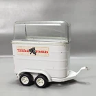 Vintage Tonka Stables Pressed Steel Horse Trailer White With Cover