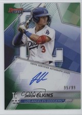 2025 Bowman's Best of Green Refractor 95/99 Jaron Elkins #B25-JE Auto tw0