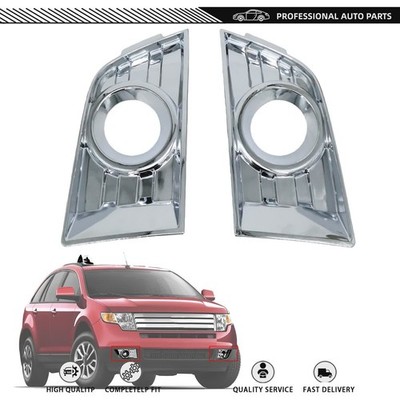 1 Pair For 2007-2010 Ford Edge 3.5L V6 Fog Light Lamp Chrome Bezel Cover Grilles