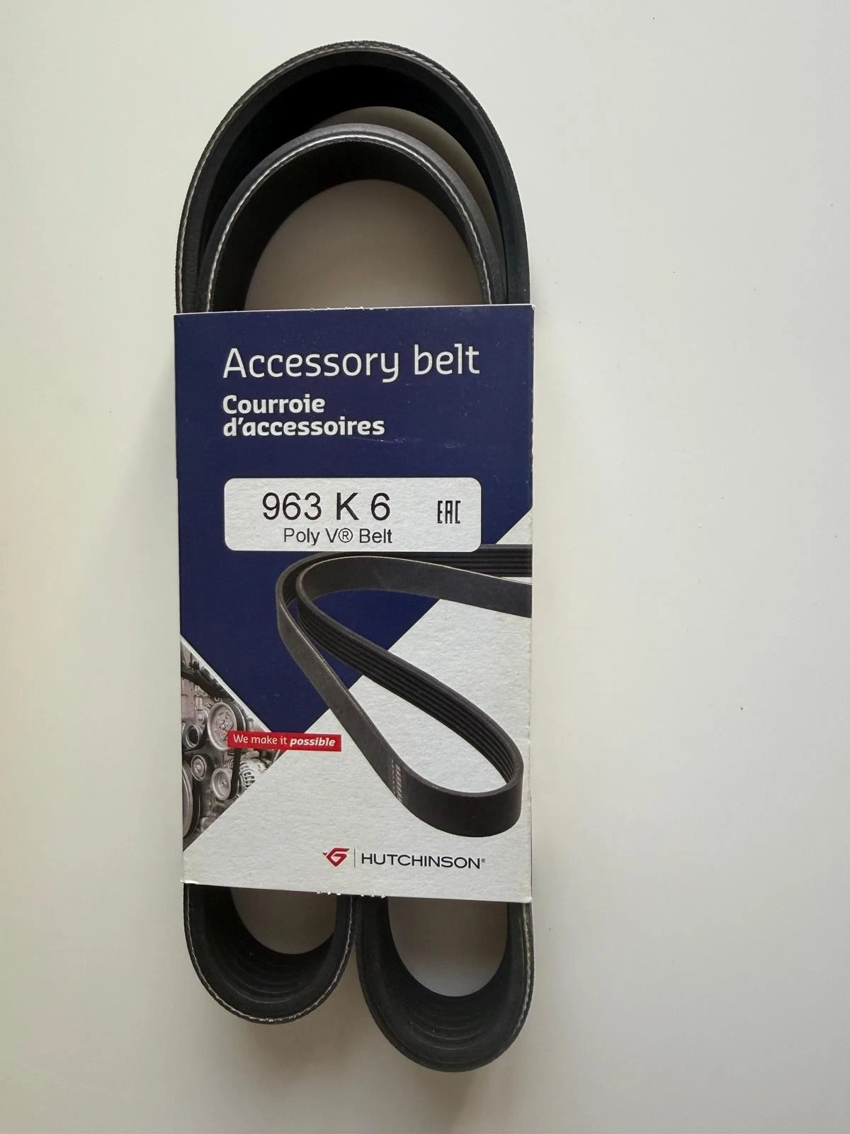 HUTCHINSON 963K6 Courroie Micro-V® Courroie trapézoïdale à nervures - Photo 1/3