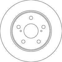 2X TRW DF6773 Bremsscheibe Hinten L/R Passt Zu: Toyota Corolla 1.2-2.0H 10.18- F
