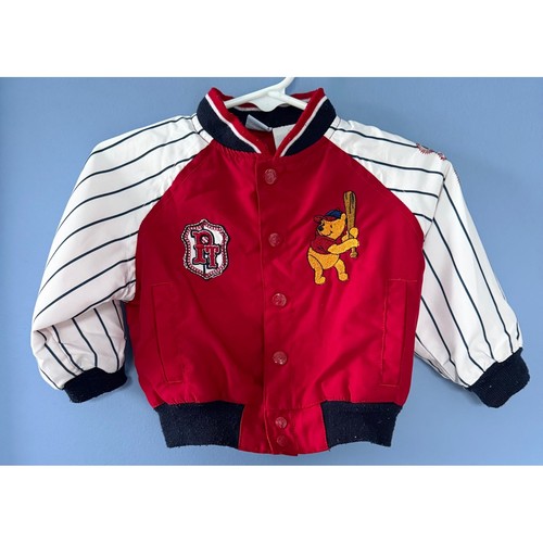 Vintage Disney Winnie the Pooh Tigger Baseball Varsity Jacket Red Kids 6/9M
