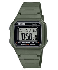 Casio Men's Classic Digital Watch with Green Strap - W-217H-3AVCF