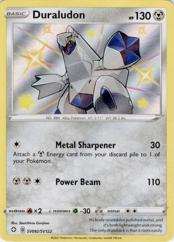 Duraludon SV092/SV122 Shiny Rare Shining Fates Shiny Vault Pokemon Holo NM