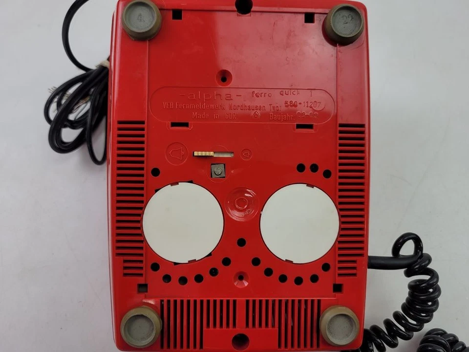 Tastentelefon rot alpha ferro quik 1 580-11207 1983 DDR Technik Elektro #257089 - Bild 2 von 4