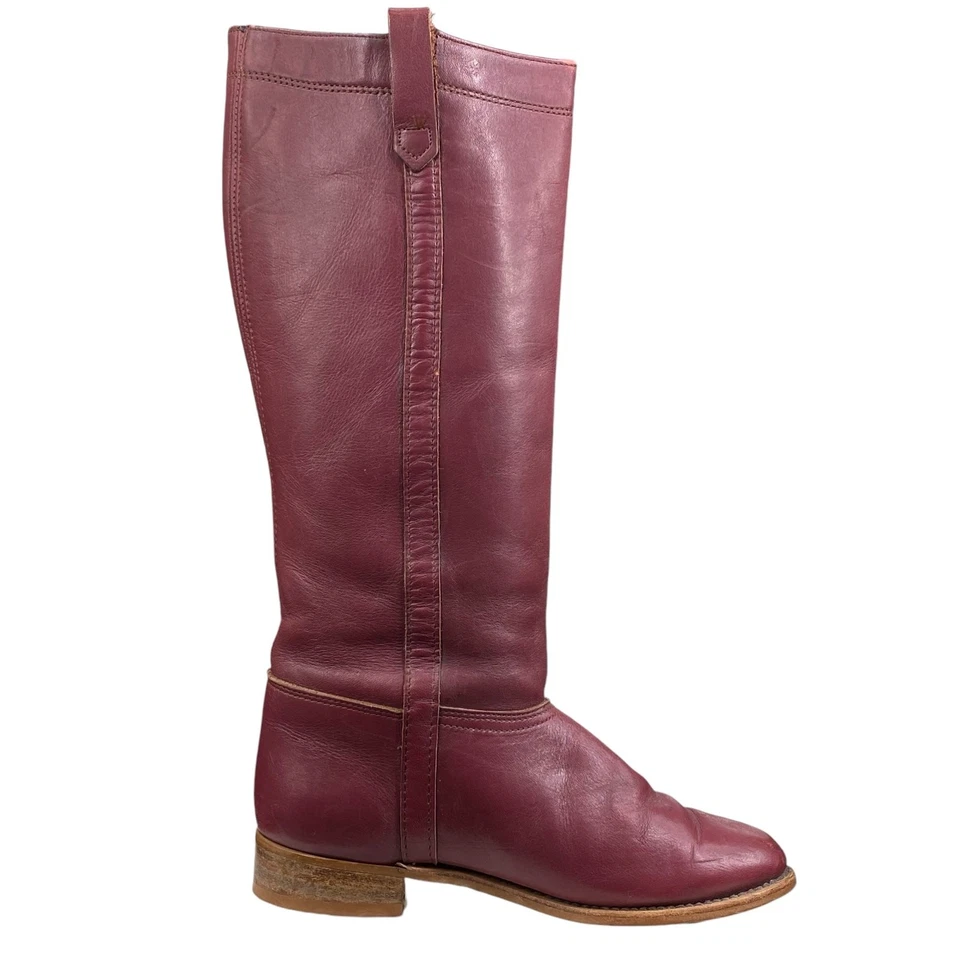 复古 Dexter 女式 Oxblood 骑行靴,尺寸 US 7.5 — 第 4/4 张图片