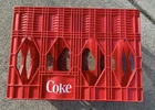 Vintage Red Plastic Coke Coca-Cola 2 Liter Case Carrier Crate