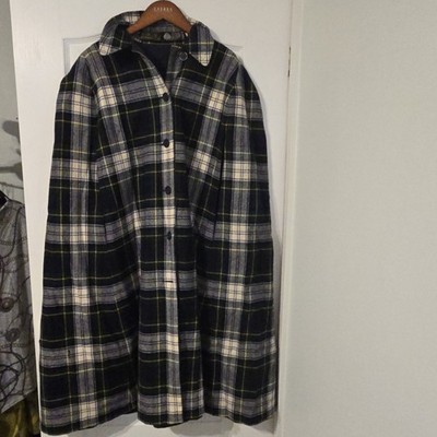 Vintage Glen Barden Check Sleeveless Coat Reversabe Pure Wool Imperfect