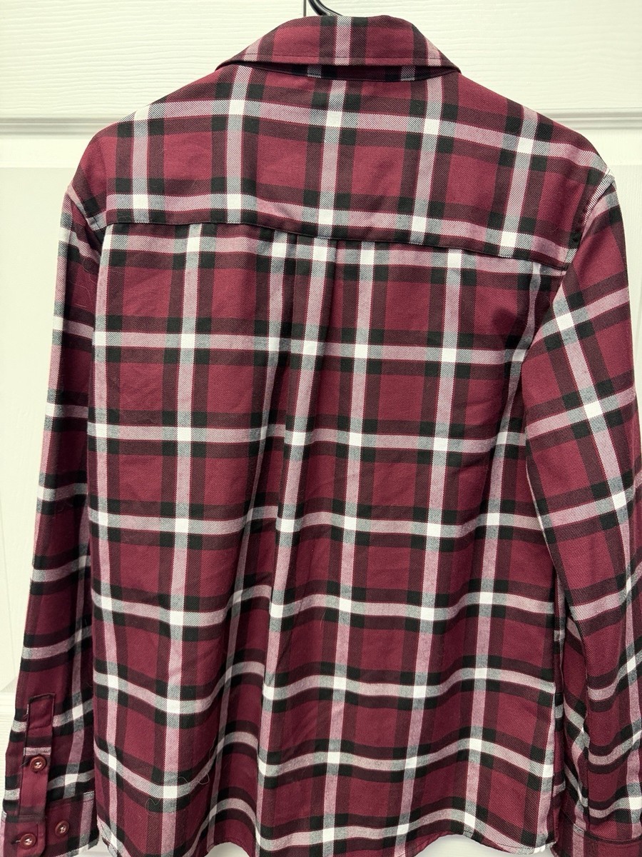Dixxon Flannel Company The Cellar Red/Black/White Plaid Flannel Button-Up XL View 4