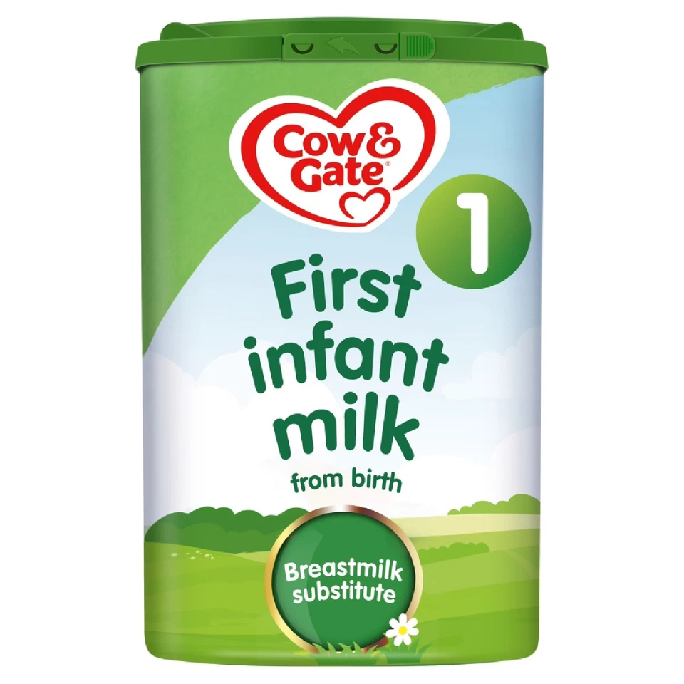 3 x 800g Cow & Gate First Baby Milk Formula Suitable From Birth - Image 2 of 4