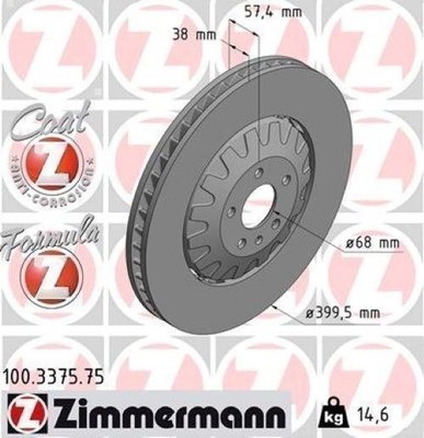 ZIMMERMANN Bremsscheiben + Beläge FORMULA Z Vorne hinten passend für Audi Q7 Q8