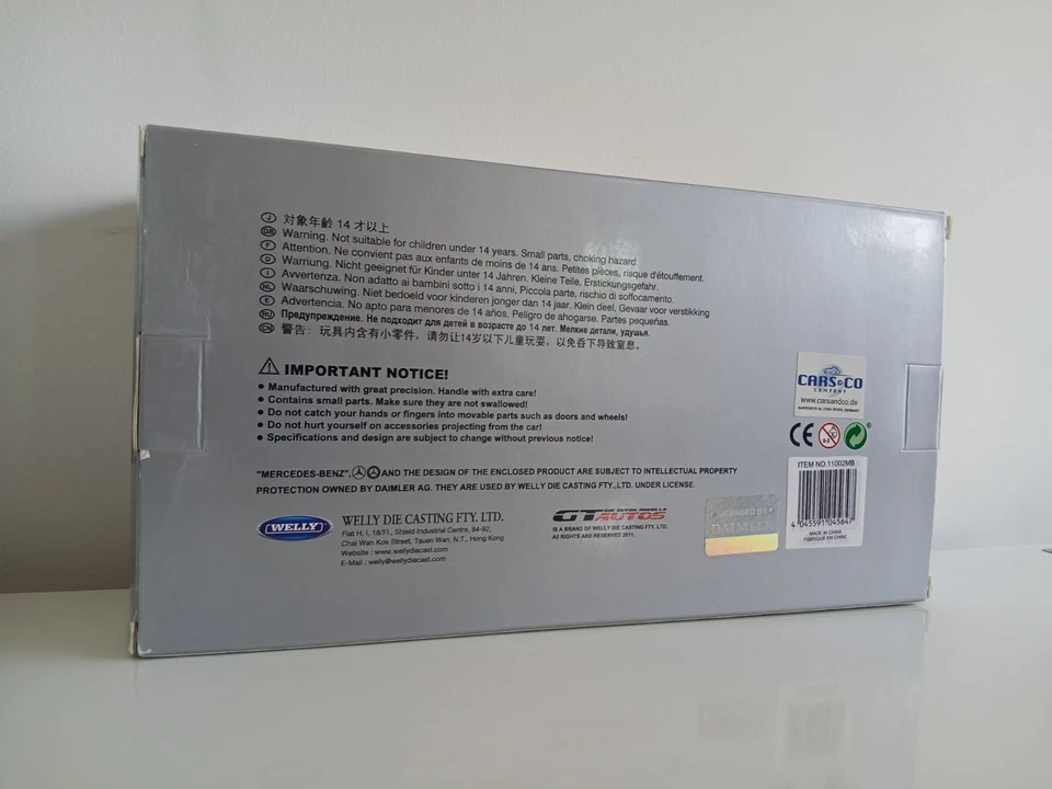 1:18 GT Autos Mercedes Benz SLS AMG White Welly - Image 3 of 4