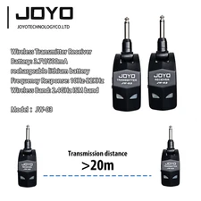 JOYO Wireless Guitar System Bass Transmitter Receiver 2.4Ghz ISM 4 Channel US