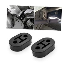 2PCS Car Exhaust Rubber Hanger, Universal 0.43inch Muffler Bracket 2 Holes