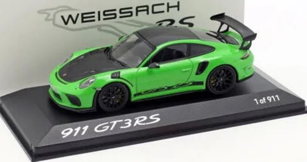 Porsche 911 991 Ii GT3 Rs Weissach Pack 2018 Lizard Green 1:43 Minichamps-image