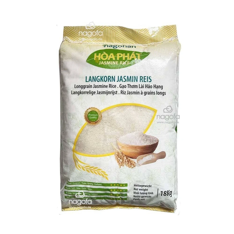 Hoa Phat Jasmin Reis, Langkorn – Gạo thơm lài Hòa Phát 18kg - Bild 2 von 3