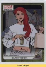 2023 Upper Deck Marvel Platinum High Series Yellow Rainbow Black Widow READ mk8