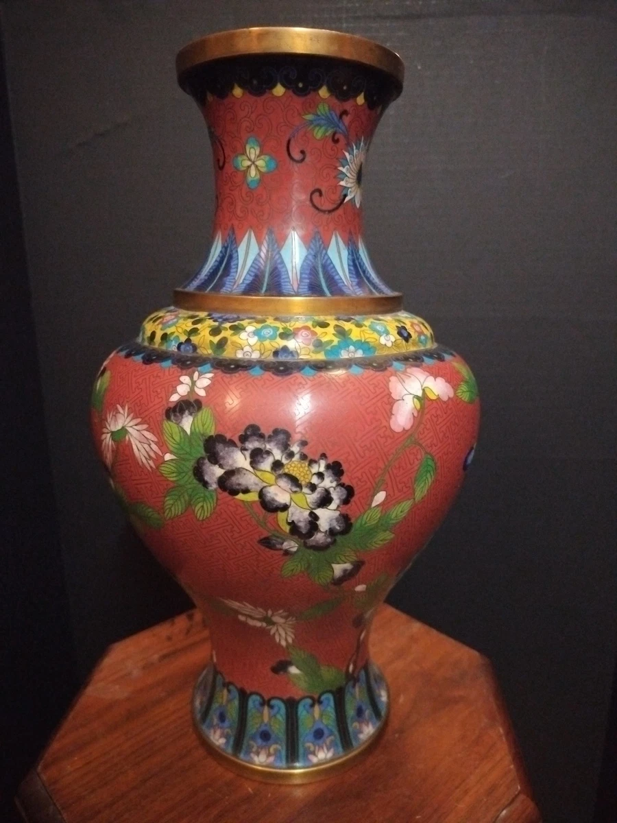 红色中国古董花瓶| eBay