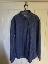 Gabici Mens Large Blue Shirt 100% Cotton size Large