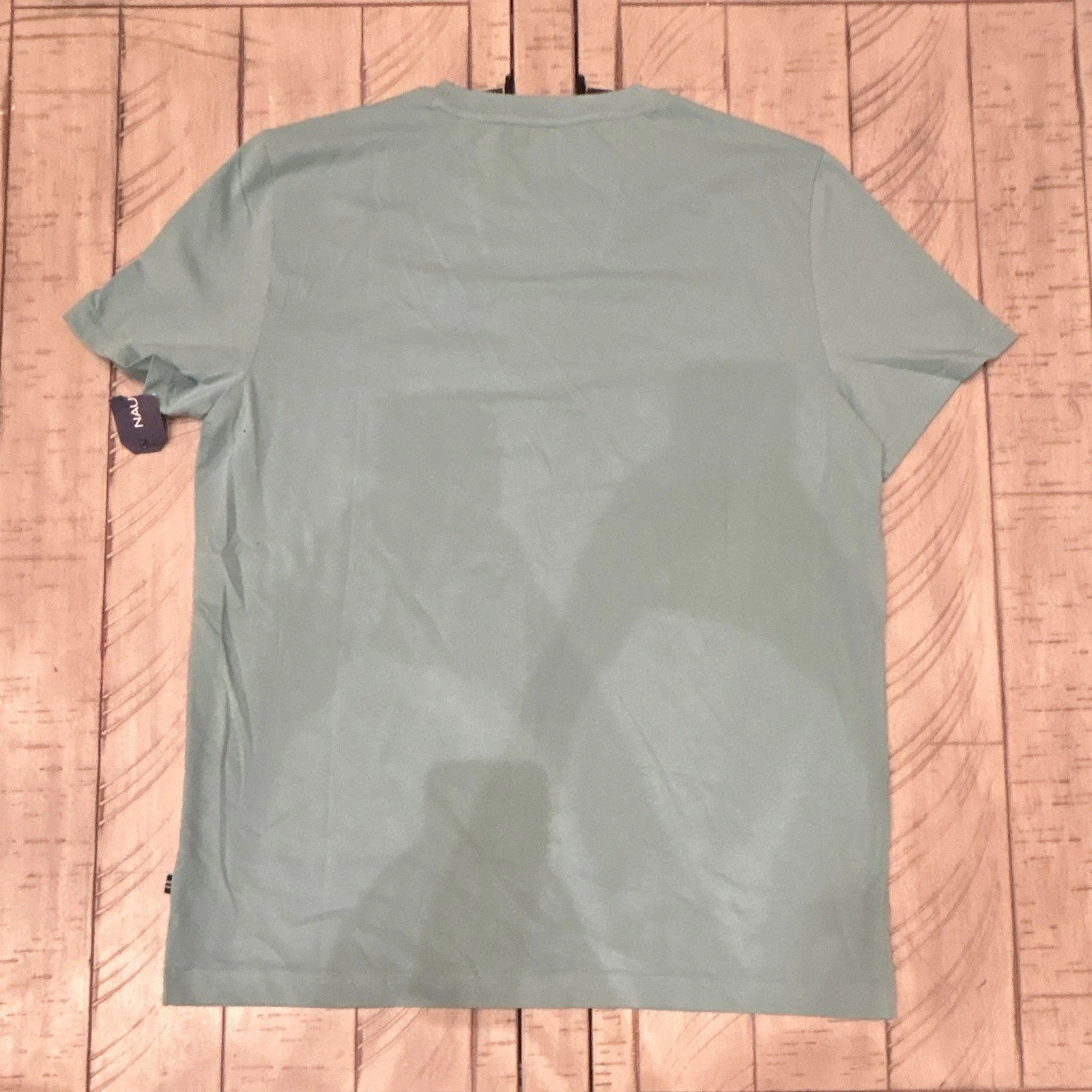 Nautica Deck T-Shirt Men’s M Blue Stretch Pocket Logo Crew Neck Short Sleeve - product detail image 3