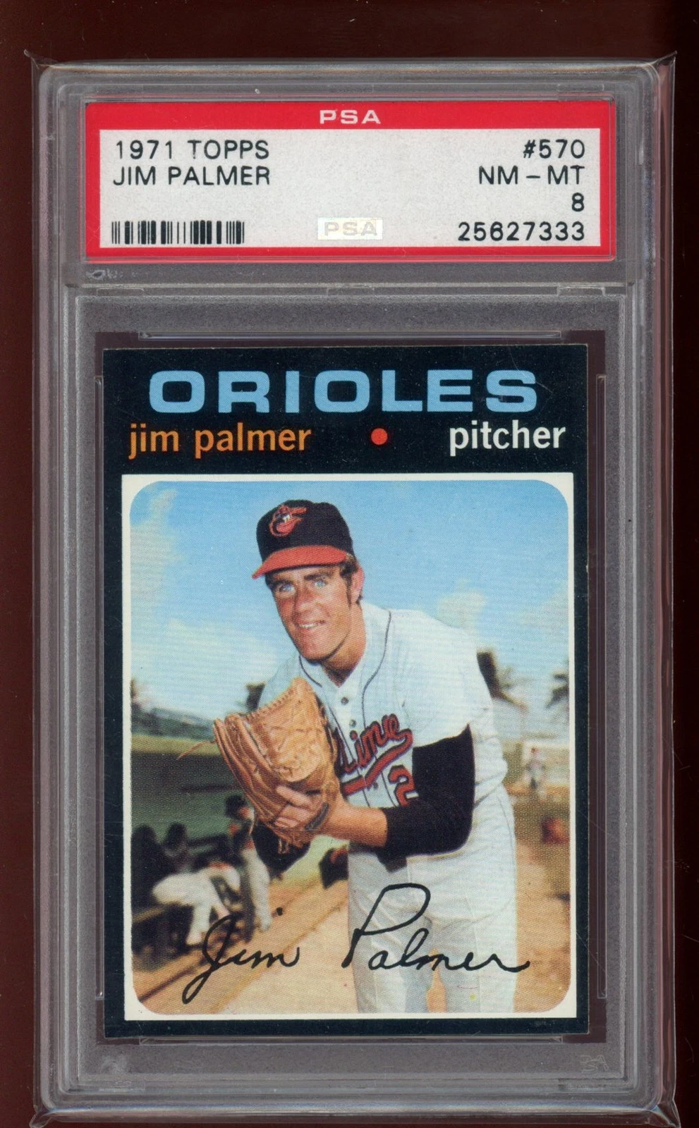 1971 Topps #570 Jim Palmer PSA 8