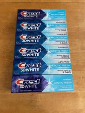 6 Crest 3D White Advanced Artic Fresh Fluoride Toothpaste 3.3oz