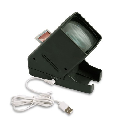 Clear View Portable 35mm Slide Viewer with LED Light and Magnification