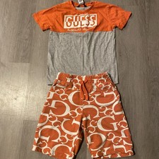 GUESS Kids Size L 7 Little Toddlers 2 Piece Set Shirt Shorts
