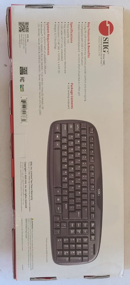 2 Pack SIIG USB DeskTop Keyboard - Image 2 of 4