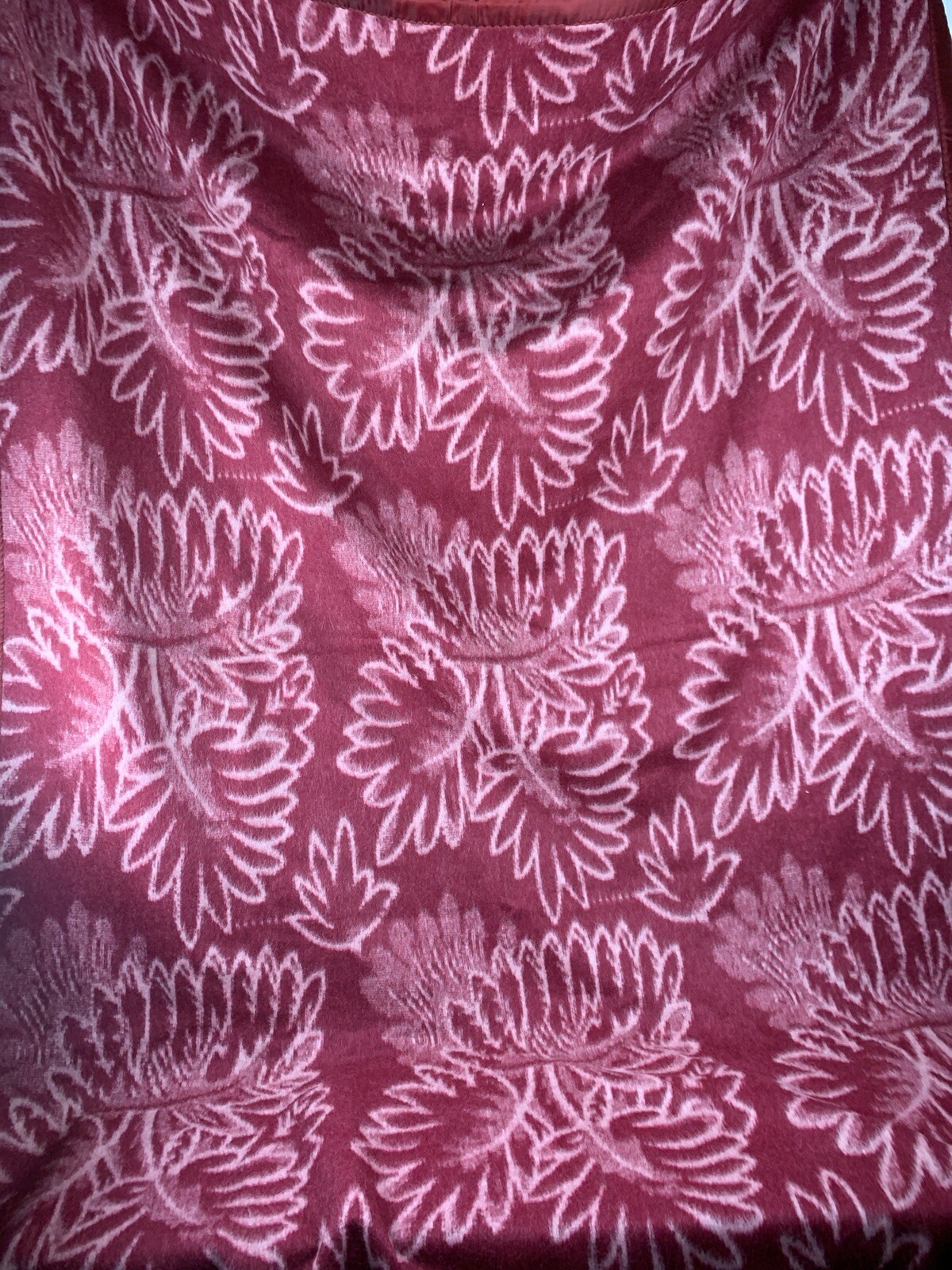 Essma Aristocrat Wool Blanket Vintage India Burgundy White 62 x 86 eBay