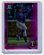 2022 Bowman Chrome Prospects Pink Vapor Refractor Danyer Cueva 072/199 Texas