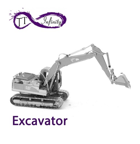 CAT Construction Vehicle Metal Model Kits 3D Silver Cut Steel DIY Hobby Gift - Picture 24 of 24