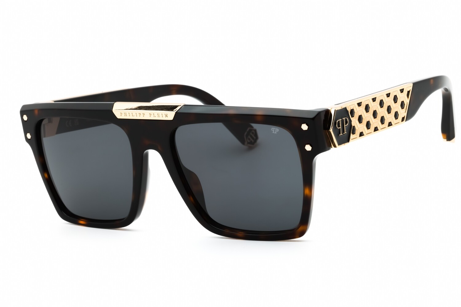 Солнцезащитные очки PHILIPP PLEIN SPP080-722-55 Размер 55мм 145мм 18мм черепаховые мужские НОВЫЕ