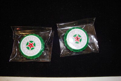Heineken Quality new Flashing LED bottle cap pin 2 for $18.00 new batteries incl