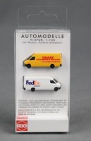 Busch 8304 (Spur N,1:160) Set: Zwei Mercedes Sprinter »Dhl« Und »Fedex« Neuware!